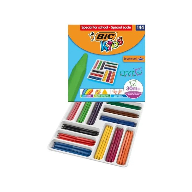Bic Kids Plastidecor Triangle Caja de 144 Lapices de Cera