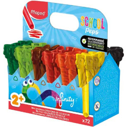 Maped Color`Peps Infinity Jumbo Pack de 72 Lapices de Colores de Larga Duracion