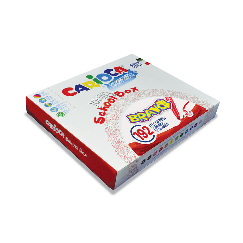 Carioca Bravo Pack de 192 Rotuladores Varios Punta Maxi 6mm Bloqueada - Cuerpo Octogonal Maxi