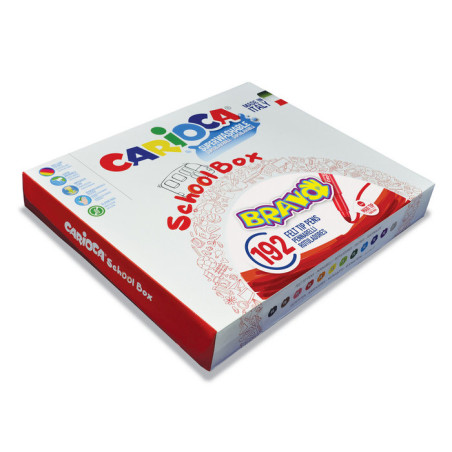 Carioca Bravo Pack de 192 Rotuladores Varios Punta Maxi 6mm Bloqueada - Cuerpo Octogonal Maxi