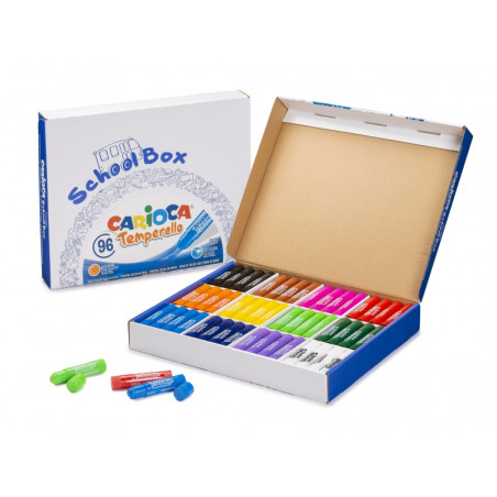 Carioca Temperello School Box Pack de 96 Temperas Solidas