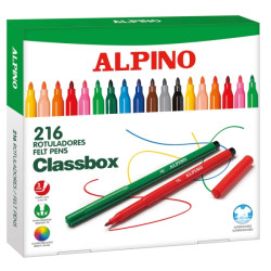 Alpino Pack Economy con 216 Rotuladores de Colores