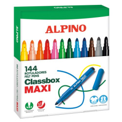 Alpino Maxi Pack Economy de 144 Rotuladores Gruesos