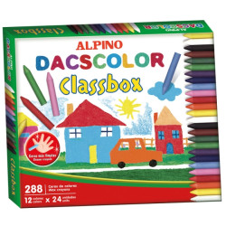 Alpino Dacscolor Economy Pack con 288 Ceras Semiblandas de Colores