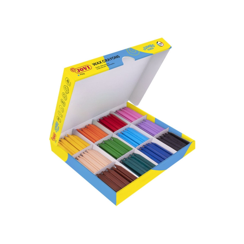 Jovi Jumbo Easy Grip Caja de 300 Ceras Triangulares