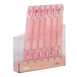 Apli Caramelo Marcador Doble Punta 5mm Plana y 2mm Redonda (6u.)