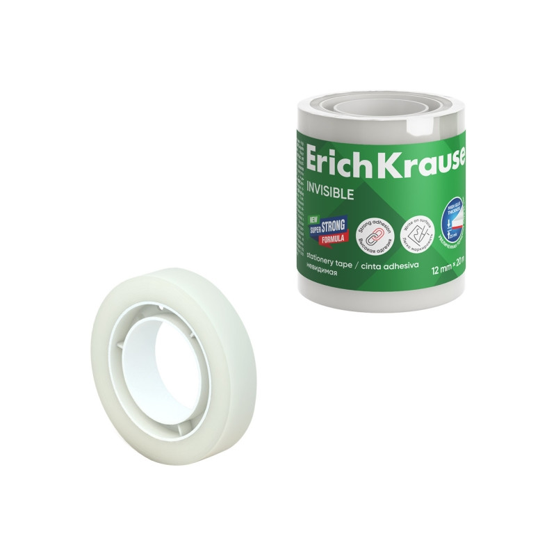 ErichKrause Cinta Adhesiva Invisible 12mmx20m (4u.)