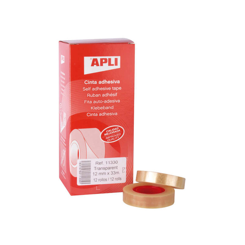 Apli Cinta Adhesiva 12mm x 33m (12u.)