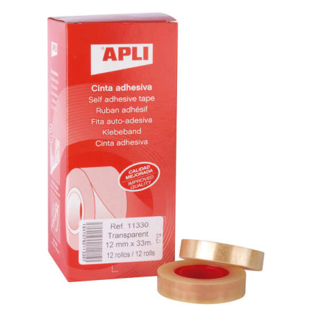 Apli Cinta Adhesiva 12mm x 33m (12u.)