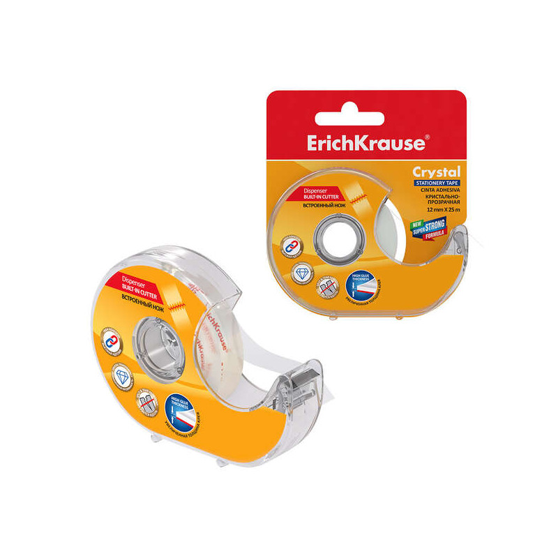 ErichKrause Cinta Adhesiva con Aplicador Crystal