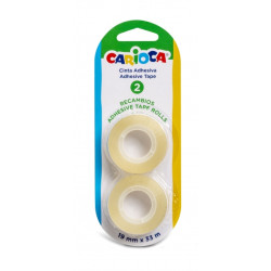 Carioca Blister Pack de 2 Cintas Adhesivas Transparentes