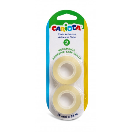 Carioca Blister Pack de 2 Cintas Adhesivas Transparentes