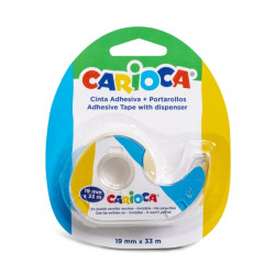 Carioca Portarollos + Cinta Adhesiva 19mm x 33m