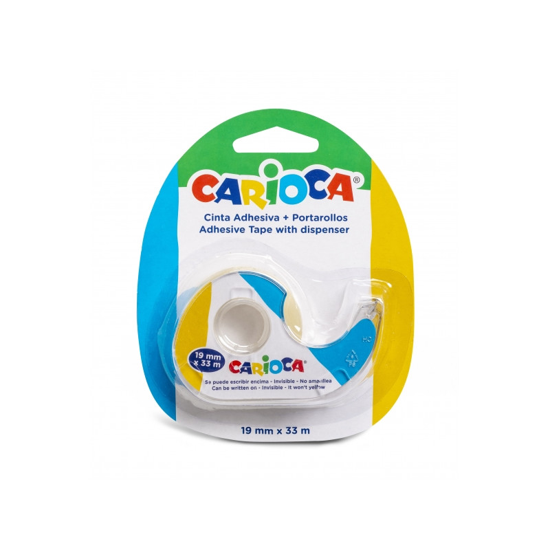 Carioca Portarollos + Cinta Adhesiva 19mm x 33m