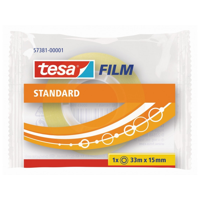 Tesa Tesafilm Standard Cinta Autoadhesiva 15mmx33m