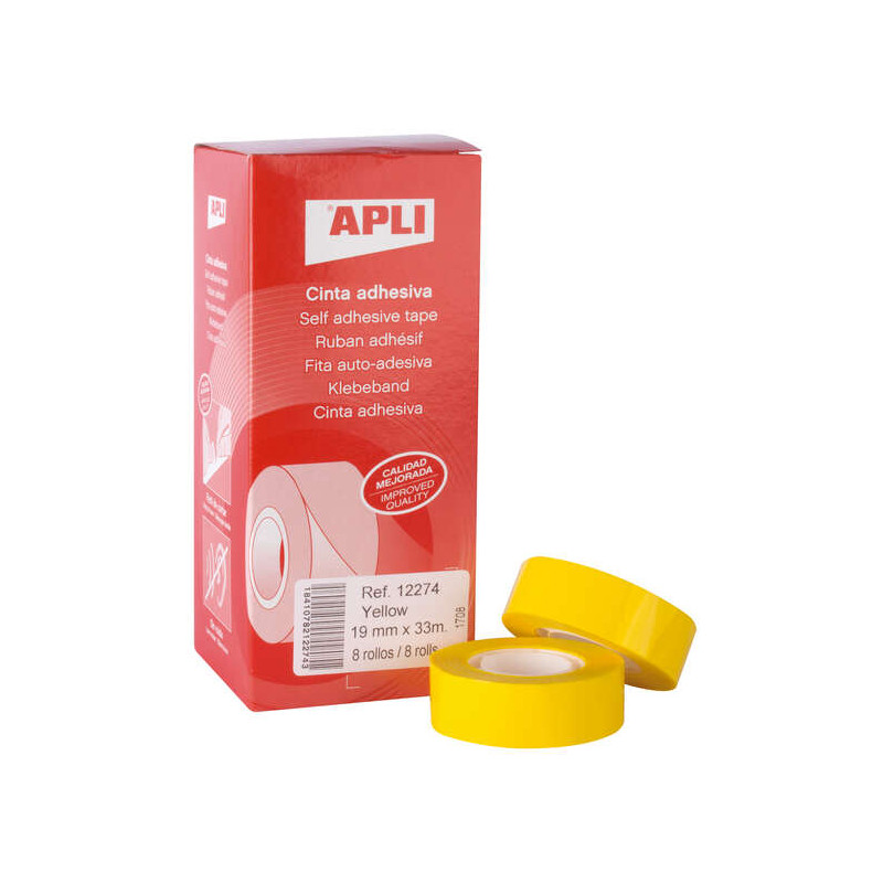 Apli Cinta Adhesiva Polipropileno 19mm x 33m (8u.)