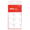 Apli Pack de 12 Colgadores Autoadhesivos Redondos Ø 30mm (10u.)