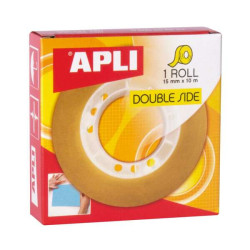 Apli Cinta Adhesiva de Doble Cara 15 mm x 10 m