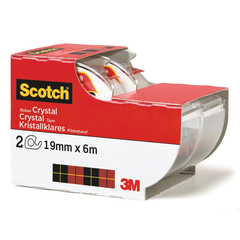 Scotch Crystal Pack de 2 Cintas Adhesivas Invisible