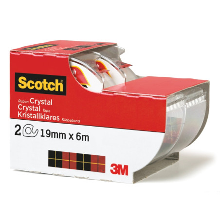 Scotch Crystal Pack de 2 Cintas Adhesivas Invisible