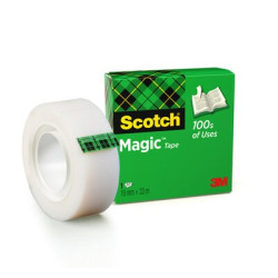 Scotch Magic Tape Cinta Adhesiva Invisible 19mmx33m