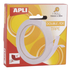 Apli Cinta Adhesiva Doble Cara 15mm x 20m