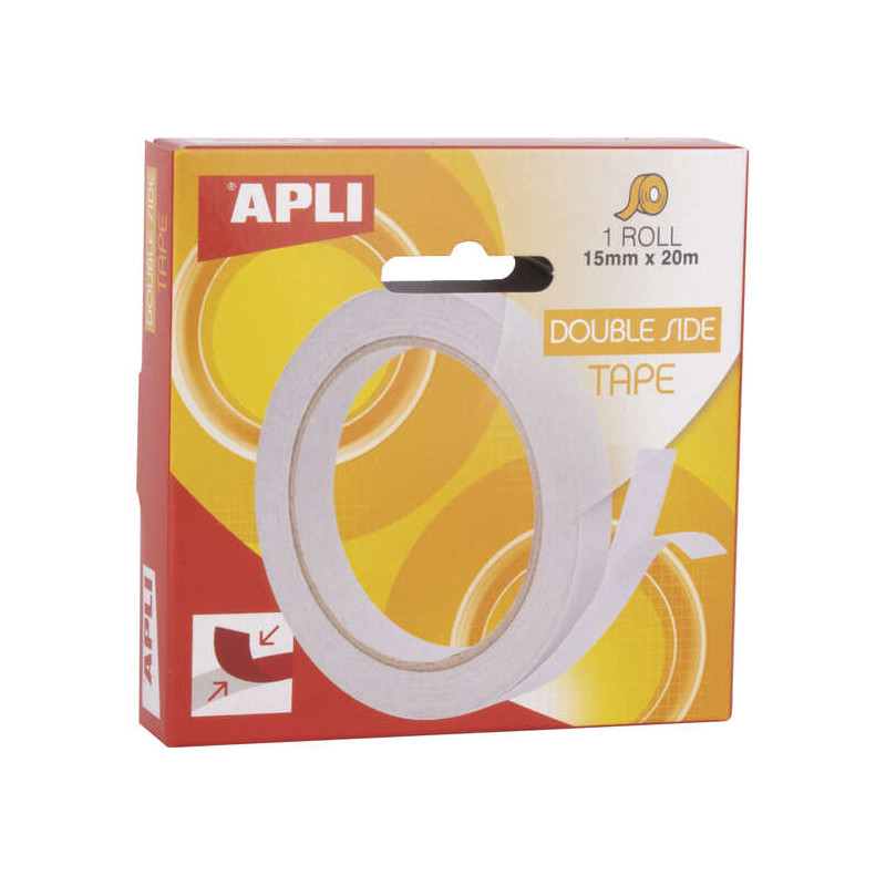 Apli Cinta Adhesiva Doble Cara 15mm x 20m