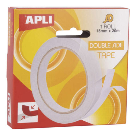 Apli Cinta Adhesiva Doble Cara 15mm x 20m