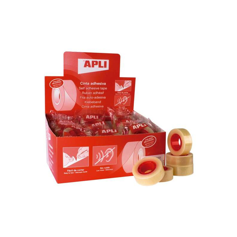 Apli Expositor de 35 Cintas Adhesivas Transparentes
