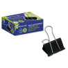 Bismark Pack de 12 Pinzas Sujetapapeles Metalicas de 19mm