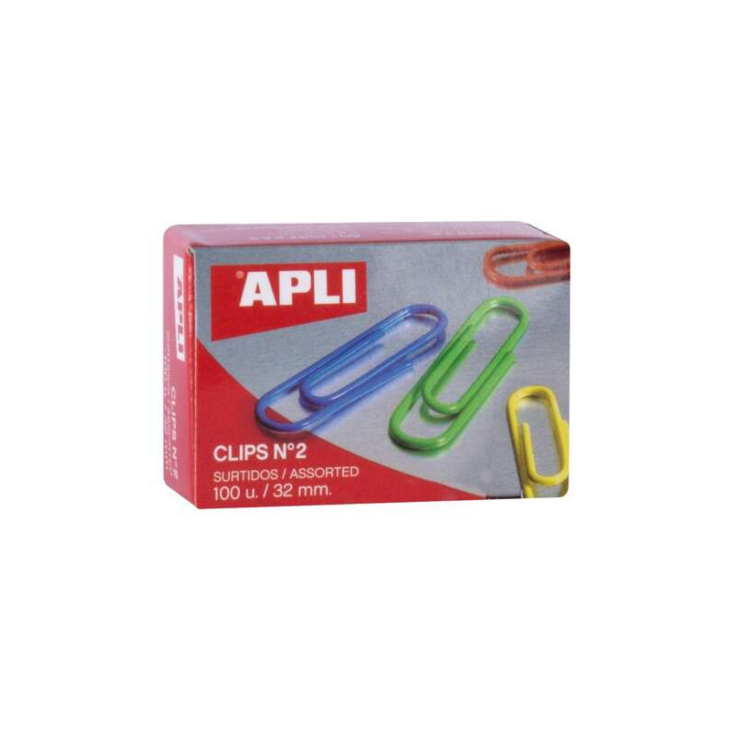 Apli Pack de 100 Clips nº2 32 mm