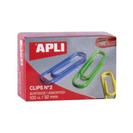 Apli Pack de 100 Clips nº2 32 mm