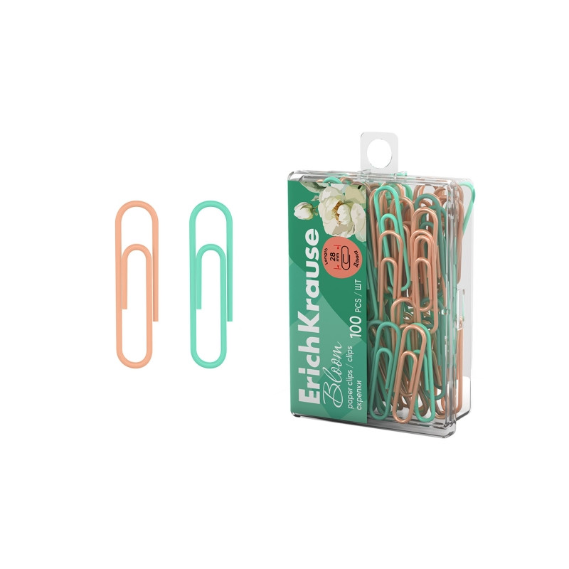 ErichKrause Pastel Bloom Pack de 100 Clips Recubiertos