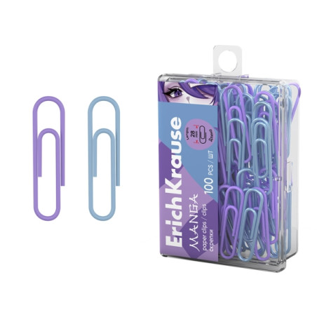 ErichKrause Manga Pack de 100 Clips Recubiertos