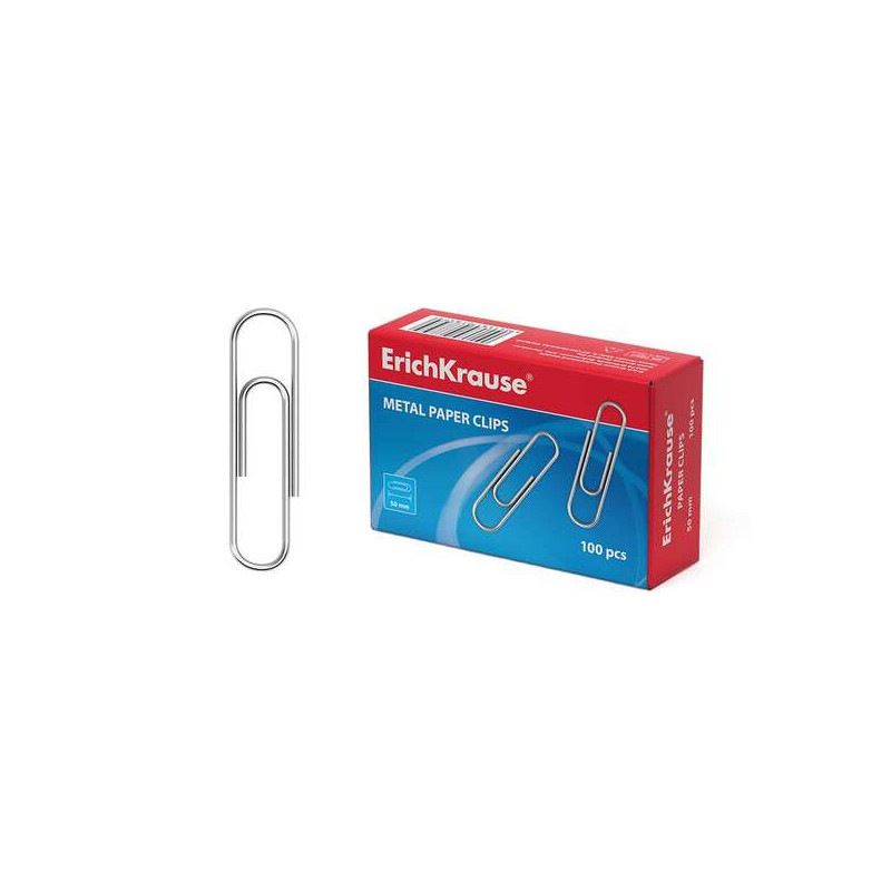 ErichKrause Caja de 100 Clips Metalicos 50mm