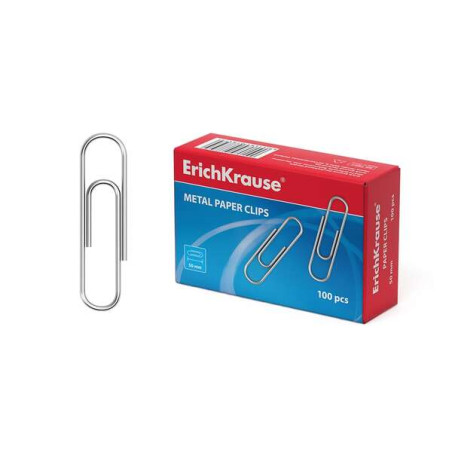 ErichKrause Caja de 100 Clips Metalicos 50mm
