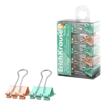 ErichKrause Pastel Bloom Pack de 10 Pinzas Sujetapapeles