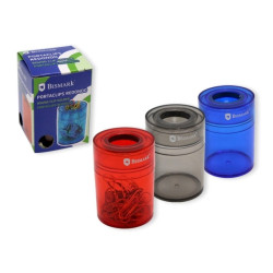 Bismark Portaclips de Plastico con Deposito Transparente