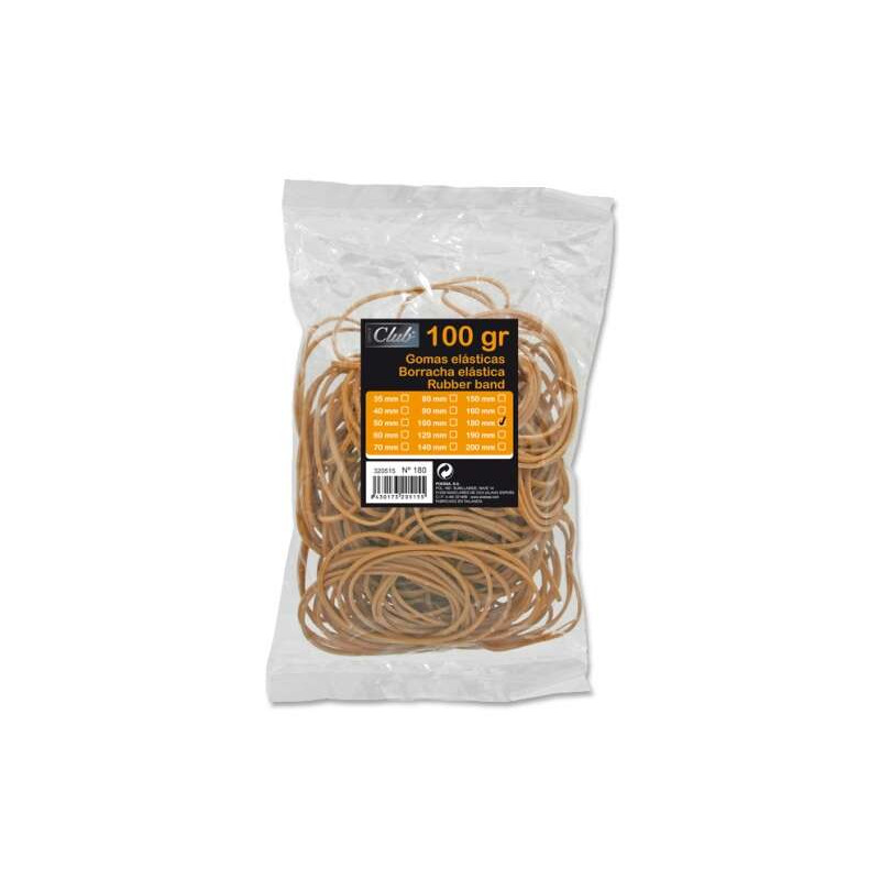 Ingraf Bolsa de 100gr de Gomas Elasticas 180mm