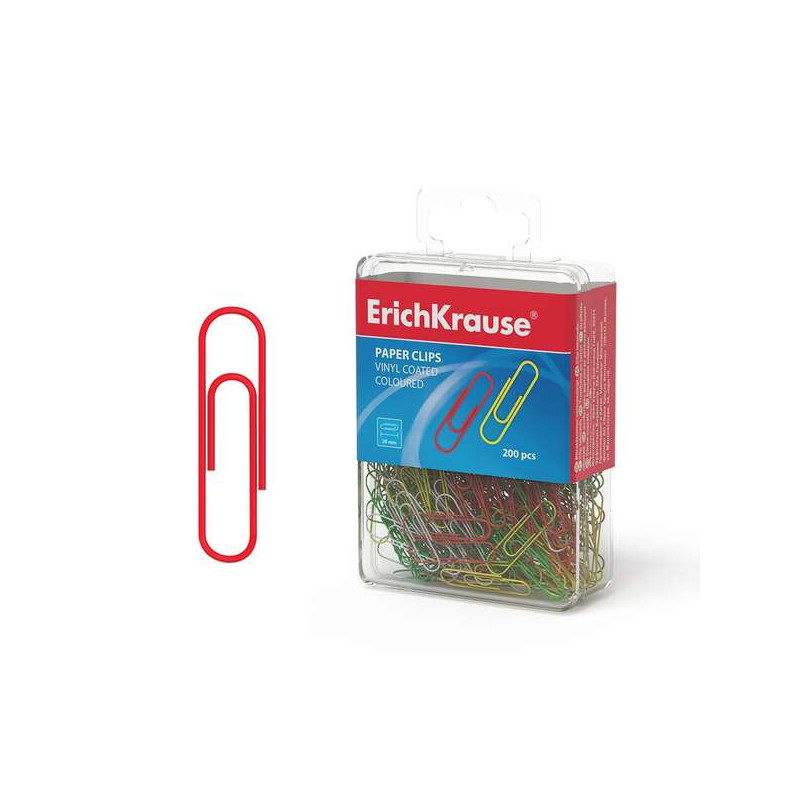 ErichKrause Clips de Colores con Recubrimiento de Plastico