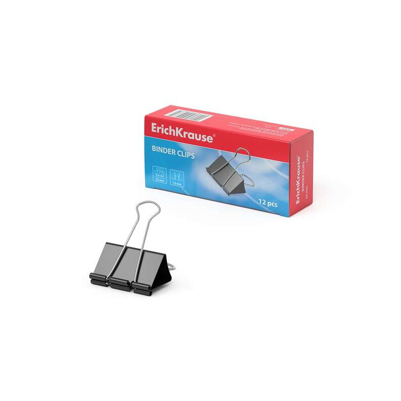ErichKrause Pack de 12 Pinzas para Papeles 32mm