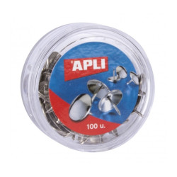 Apli Caja de 100 Chinchetas Niqueladas Ø 10mm