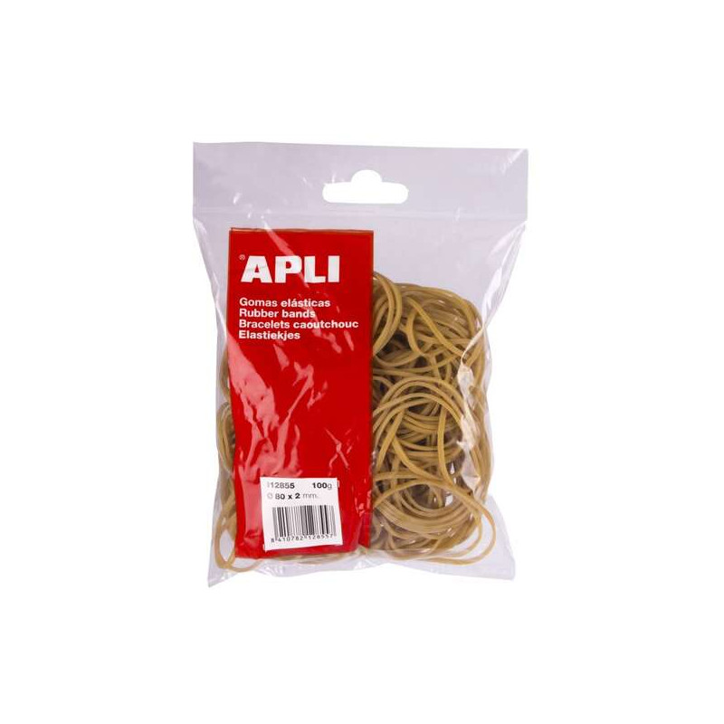 Apli Bolsa de Gomas Elasticas Ø 80x2mm 100grs