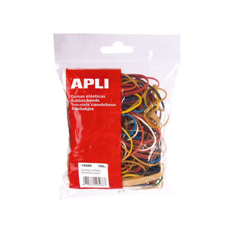Apli Pack de Gomas Elasticas con Medidas y Colores Surtidos