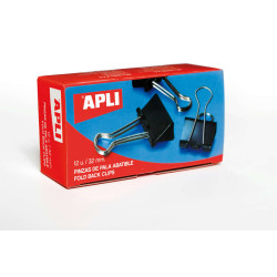 Apli Pack de 12 Pinzas Abatibles 15x32mm