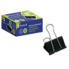 Bismark Pack de 12 Pinzas Sujetapapeles Metalicas de 41mm