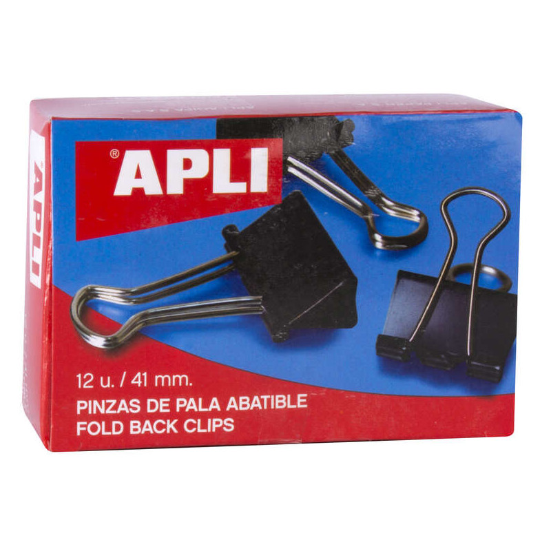 Apli Caja de 12 Pinzas Abatibles 20x41mm