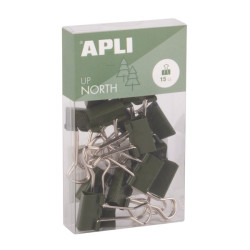 Apli Up North Pack con 15 Pinzas de Metal 19mm
