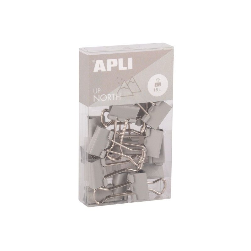 Apli Up North Pack con 15 Pinzas de Metal 19mm