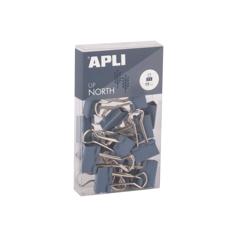 Apli Up North Pack con 15 Pinzas de Metal 19mm